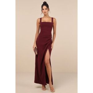 Lulu's Burgundy Maxi Dress